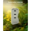 image:imageMophie Speedport70 GAN USBC Charger Block  70W Fast Wall Charger 2 USBC PD Ports Compact Foldable Prongs Made with Recycled Materials for Smartphones Tablets Headphones140W